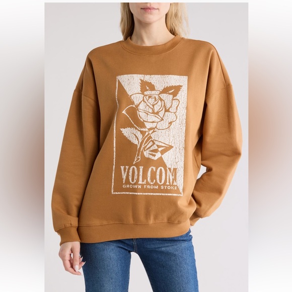 Volcom Tops - Volcom Tan Graphic Sweatshirt